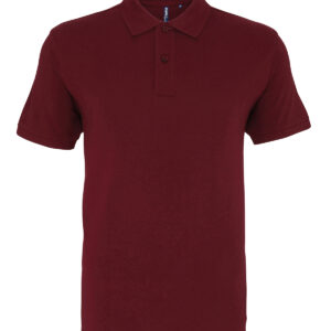 Men's organic polo - Burgundy, S