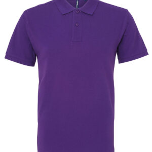 Men's organic polo - Purple, S