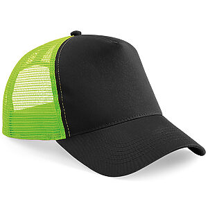 Snapback trucker - Black/Lime Green, One size
