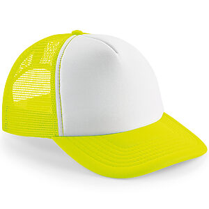 Vintage snapback trucker - Fluorescent Yellow/White, One size