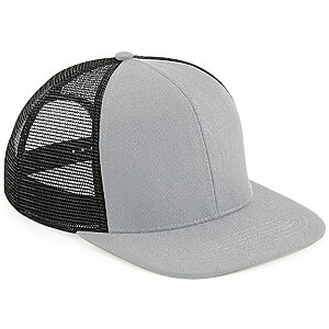 Original flat peak 6-panel trucker - Grey/Black, One size