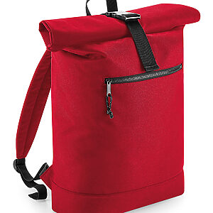 Recycled rolled-top backpack - Classic Red, One size