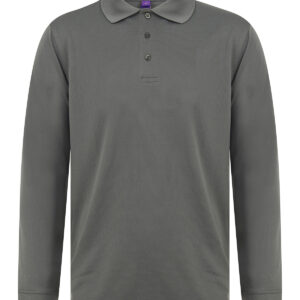 Long sleeve Coolplus® polo shirt - Charcoal* Grey, XS