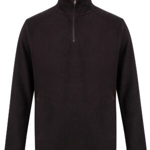 ¼ zip microfleece jacket - Black, XS