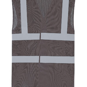 Top cool open mesh 2-band-and-braces waistcoat (HVW120) - Grey, M