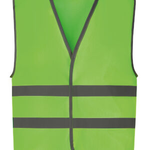 Hi-vis reflective border kids waistcoat (HVW102CH) - Lime, S