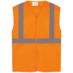 Hi-vis railway waistcoat class 2 (HVW118PE) - Orange, S
