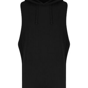 Urban sleeveless muscle hoodie - Jet Black, S