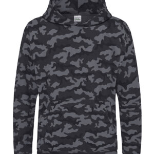 Kids camo hoodie - Black Camo, 3/4 Yrs