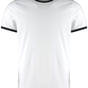 Fashion fit ringer tee - White/Black, XS
