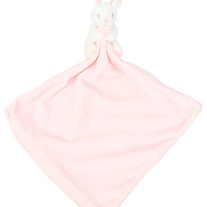 Baby animal comforter with rattle - Pink Rabbit, One size