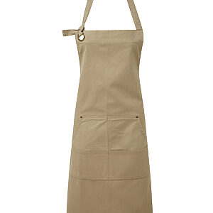 Calibre heavy cotton canvas pocket apron - Khaki, One size
