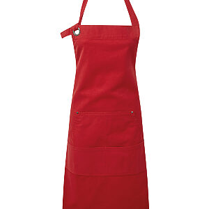 Calibre heavy cotton canvas pocket apron - Red, One size