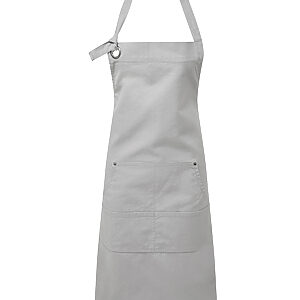 Calibre heavy cotton canvas pocket apron - Silver, One size