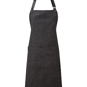Annex Oxford bib apron - Black, One size