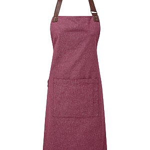 Annex Oxford bib apron - Burgundy, One size