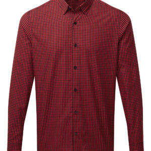 Maxton check long sleeve shirt - Black/Red, S