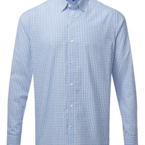 Maxton check long sleeve shirt - Light Blue/White, S