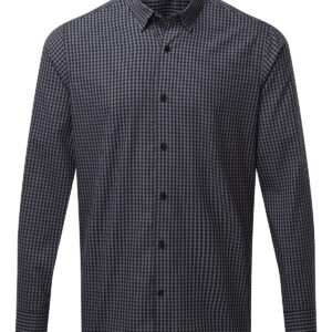 Maxton check long sleeve shirt - Steel/Black, S