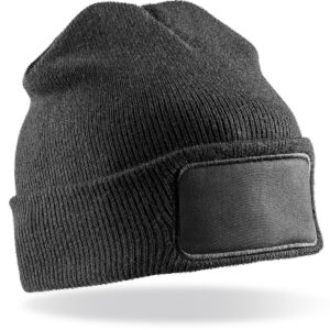 Double-knit printers beanie - Black, One size