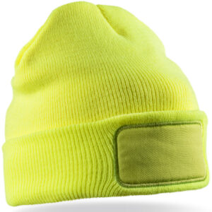 Double-knit Thinsulate™ printers beanie - Fluorescent Yellow, One size