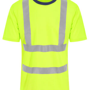 High visibility t-shirt - HV Yellow/Navy, S