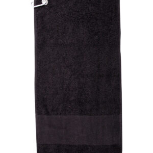 Printable border golf towel - Black, One size