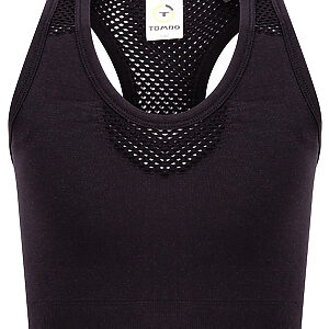 Kids seamless crop top - Black, 5/6 Yrs