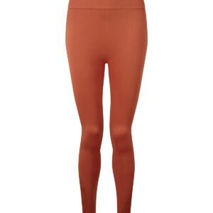 Women's TriDri® seamless '3D fit' multi-sport sculpt solid colour leggings - Rust, XS