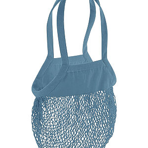 Organic cotton mesh grocery bag - Airforce Blue, One size
