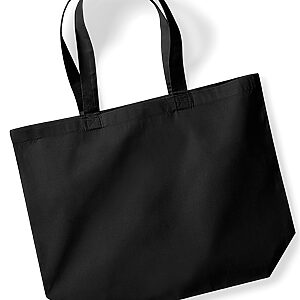 Organic premium cotton maxi tote - Black, One size