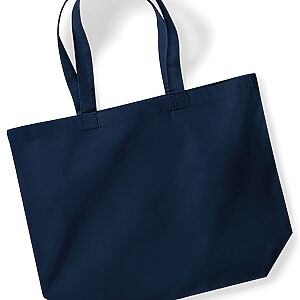 Organic premium cotton maxi tote - French Navy, One size