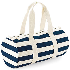 Nautical barrel bag - Natural/Navy, One size