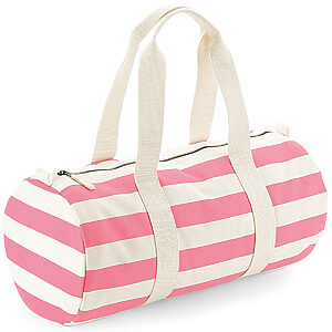 Nautical barrel bag - Natural/Pink, One size