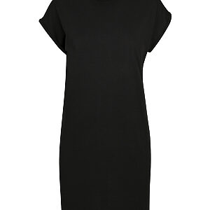 Women's turtle extended shoulder dress - Black, XS