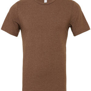 Unisex heather CVC short sleeve t-shirt - Heather Brown, XS
