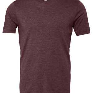 Unisex heather CVC short sleeve t-shirt - Heather Maroon, XS
