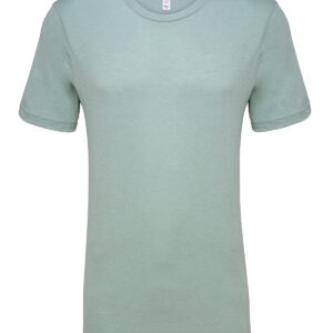 Unisex heather CVC short sleeve t-shirt - Heather Prism Dusty Blue, XS