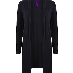 Women's longline open cardigan - Navy, XS