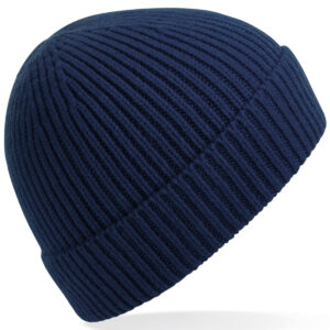 Engineered knit ribbed beanie - Oxford Navy, One size