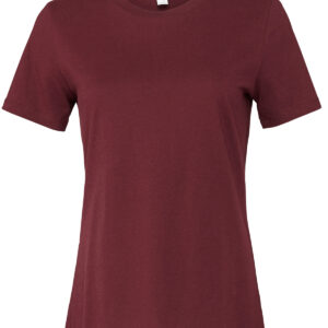 Women's relaxed Jersey short sleeve tee - Maroon, S
