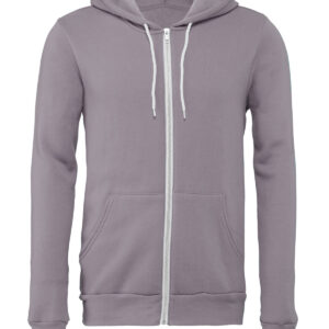 Unisex polycotton fleece full-zip hoodie - Storm, XS