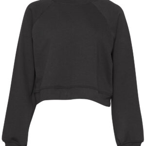 Women's raglan pullover fleece - Dark Grey, S