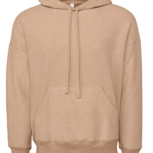 Unisex sueded fleece pullover hoodie - Heather Oatmeal, XS