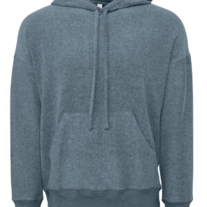 Unisex sueded fleece pullover hoodie - Heather Slate, XS