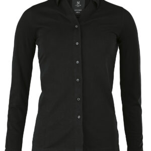 Women’s Kingston – stretch deluxe piqué shirt - Black, XS