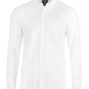 Kingston – stretch deluxe piqué shirt - White, S