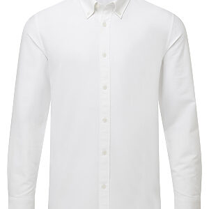 Men’s cotton long sleeve Oxford shirt - White, S