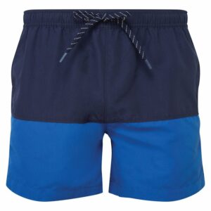 Block colour swim shorts - Navy/Royal, S