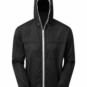 Men's lightweight shell jacket - Black White, S
